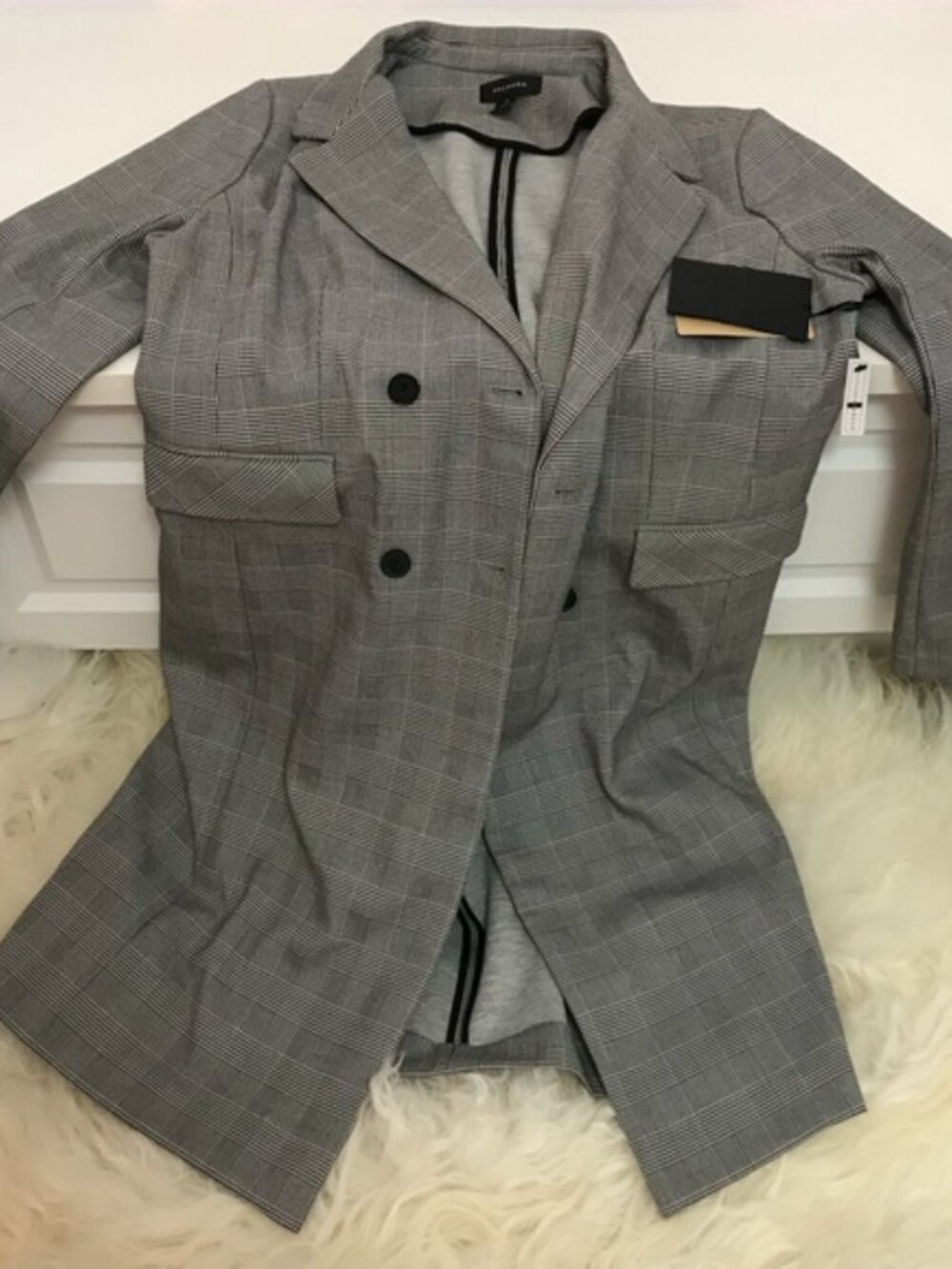 Halogen Structured Plaid Coat - Picture 7 of 7